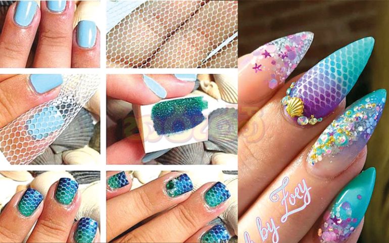 නෙට් එකක් මැදිවූ Nail Art එකක්