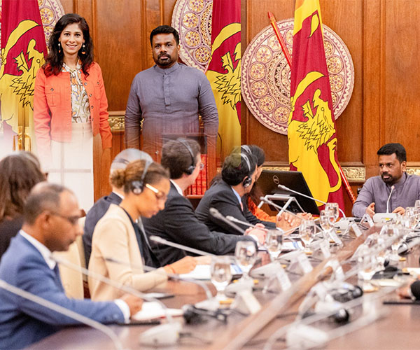 ජනපති සහ ජාත්‍යන්තර මූල්‍ය අරමුදලේ නියෝජ්‍ය කළමනාකාර අධ්‍යක්ෂ ආචාර්ය ගීතා ගෝපිනාත් හමුවෙයි