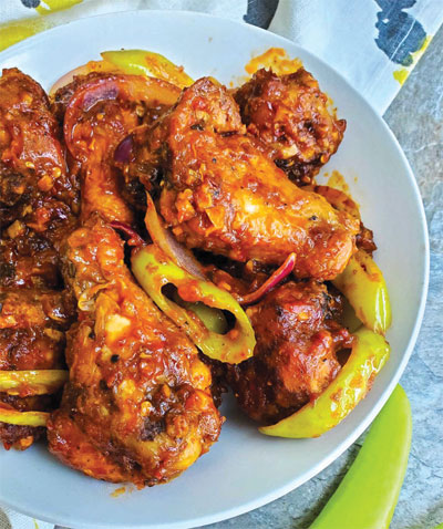 ඩෙවල්ඩ් චිකන් - Devilled Chicken