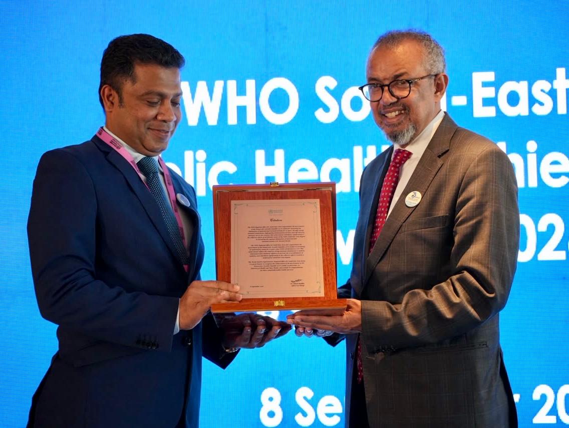   ලෝක සෞඛ්‍ය සංවිධානයෙන් ශ්‍රී ලංකාවට ඉහළම නිල ඇගයීම් සහතිකයක්
