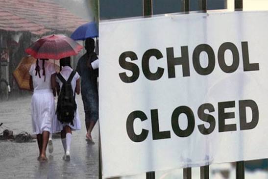 අයහපත් කාලගුණය හේතුවෙන් හෙට දිවයිනේ සියලුම පාසල් වැසේ 